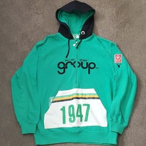 Vintage LRG Green Half Zip Hoodie Large